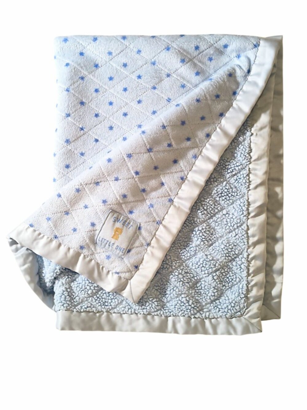 Carter's Child Of Mine Sweet Little One Bear Stars Security Blanket 29" X 39"